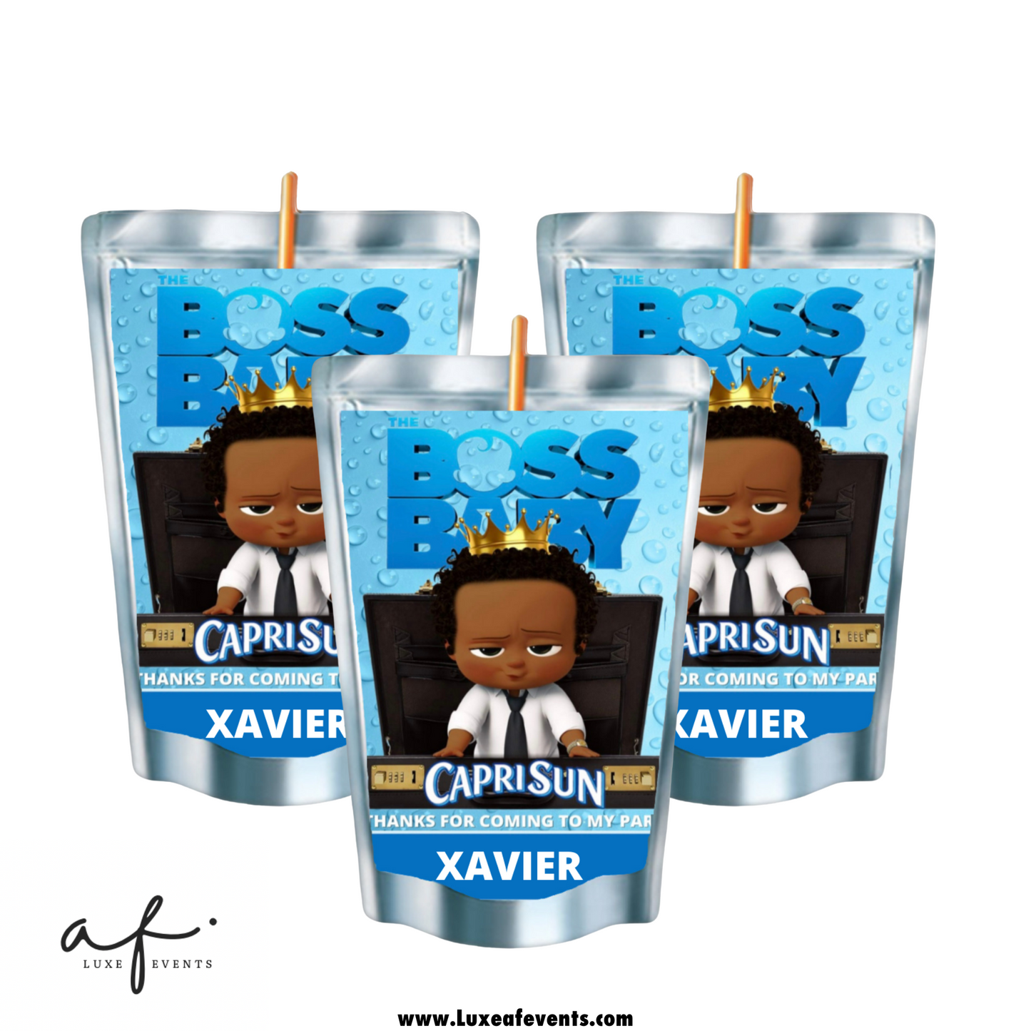 Boss Capri Sun Label - Boss Baby Favor - Boss Baby Birthday - Boss Baby