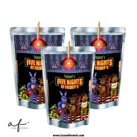 Five Nights at Freddys - FNAF Juice label - Birthday Party - Juice pouch - Caprisun