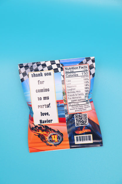 Hot Wheels - Hot Wheels Fruit Snacks Birthday Party- Fruit Snack labels - Labels Printable